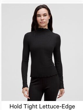 LuLuLemon Hold Tight lettuce edge turtleneck